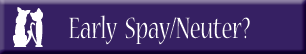 Early Spay/Neuter
